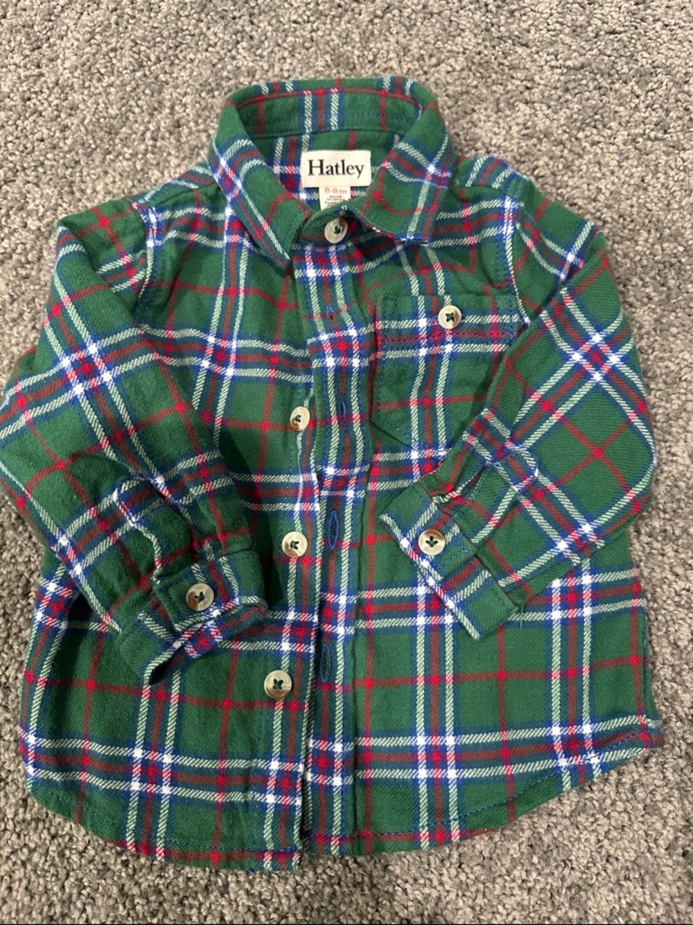Hatley Green Plaid Button-Down Shirt for Kids